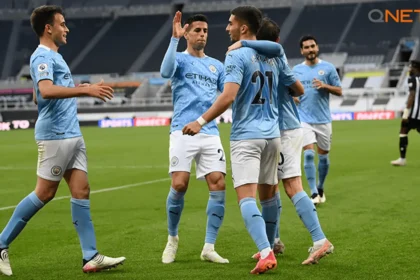 Manchester-City-players-celebrating-a-goal-during-a-Premier-League-game