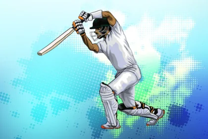 An artwork depicting Virat Kohli