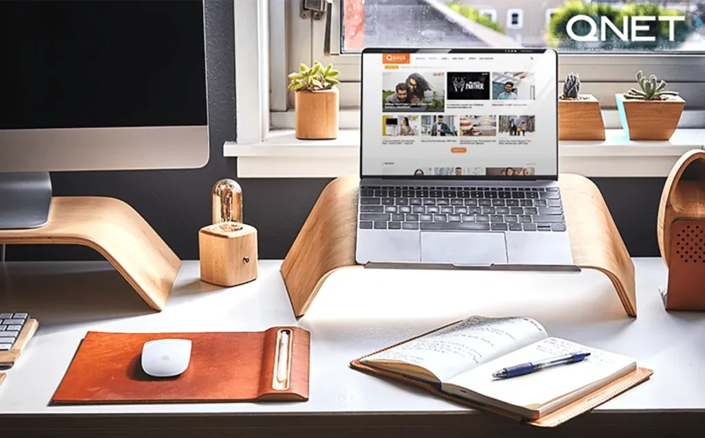 A well-organized work desk